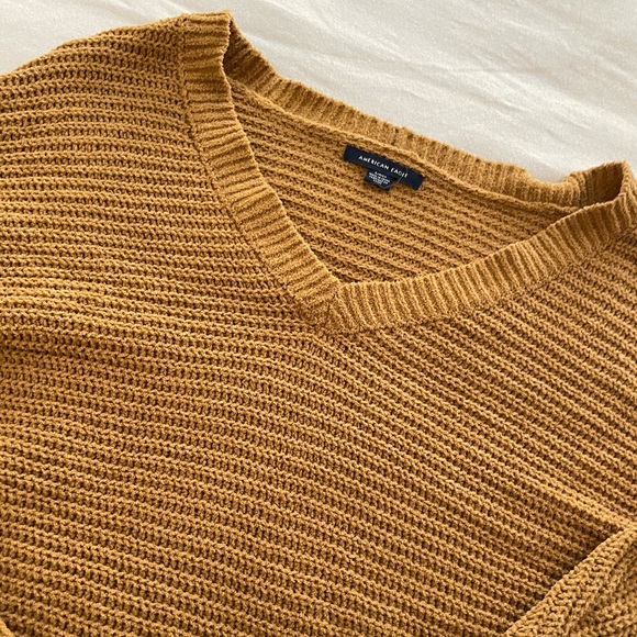 Mustard chenille cropped sweater - Picture 7 of 8